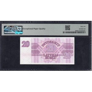 Lettonie, 20 Rublu, 1992, Gem UNC 66 EPQ