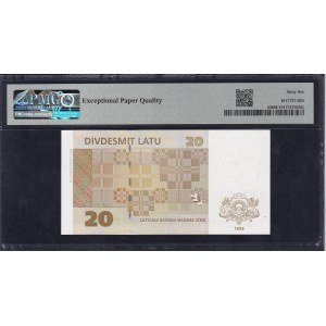 Lotyšsko, 20 Latu, 1992, Gem UNC 66 EPQ