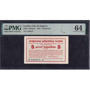 Latvia - Mitau, 5 Kapeikas, 1915, Choice UNC 64