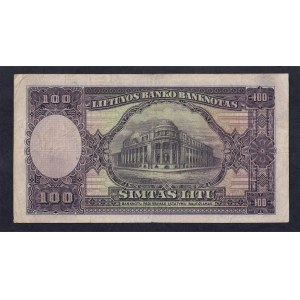 Lithuania, 100 Litu, 1928, VF