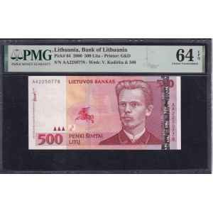 Lithuania, 500 Litu, 2000, Choice UNC 64 EPQ