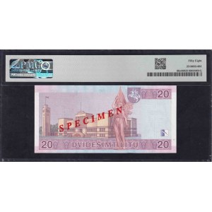 Lithuania, 20 Litu, 2001, Choice About UNC 58, ''SPECIMEN''