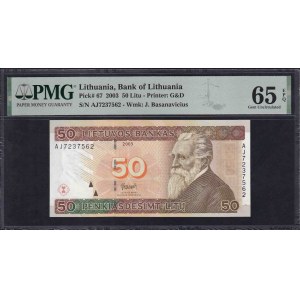 Lituanie, 50 Litu, 2003, Gem UNC 65 EPQ,