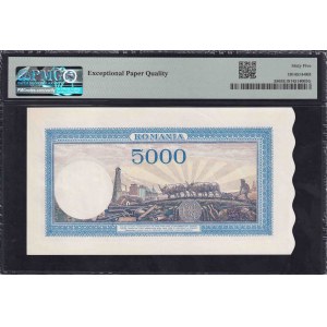 Romania, 5000 Lei, 1943-1944, Gem UNC 65 EPQ