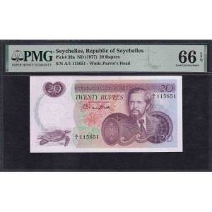 Seychelles, 20 roupies, 1977, Gem UNC 66 EPQ