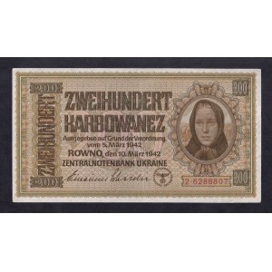 Ukraine, 200 Karbovantsiv, 1942, XF
