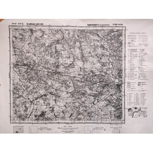 [Mapa] - Wojskowy Instytut Geograficzny - Słonim Zachód (obecnie Białoruś), Warszawa 1934 [ Niemiecka kopia mapy z okresu II Wojny Światowej]