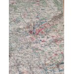 Great staff map - Borderlands - Lviv, Brody, Stanislawow, Kolomyja ( map with marked attack directions and artillery deployment etc.). ca . 1939