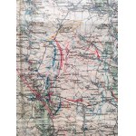 Great staff map - Borderlands - Lviv, Brody, Stanislawow, Kolomyja ( map with marked attack directions and artillery deployment etc.). ca . 1939