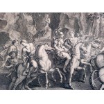 François Chauveau (1613 -1676) - Meleagre i Atlatanta - Polowanie na dzika kalidońskiego, [akwaforta].