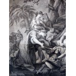 Dominicus Cunego (1726 -1803) - Achilles opłakujący śmierć Patroklesa, akwaforta - Rzym 1767