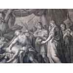 Dominicus Cunego (1726 -1803) - Achilles opłakujący śmierć Patroklesa, akwaforta - Rzym 1767