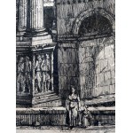 Rossini Luigi (1790-1857) - Łuk Septymiusza Sewera, Rzym 1820 [akwaforta]