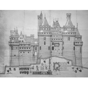 Wyganowski Lucjan (1809-1886) - plan rekonstrukcyjny Zamku w Pierrefonds, Paryż ca. 1870
