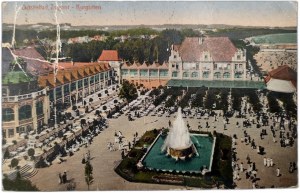 Postcard - Osteebad, Zoppot - Kurgarten - Miedzyzdroje, Sopot - Kurhaus garden, early 20th century.