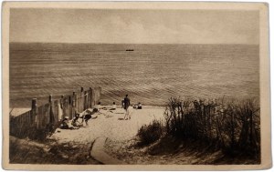 Postcard - Jastarnia, beach. - photo Jan Bulhak, Vilnius, 1929