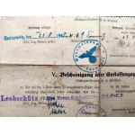 Release from military service, stamps Glubczyce, Tarnowskie Gory, 1940 [ occupation].