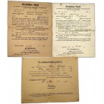 Receipt booklet and documents from the Luiza Mine in Zabrze and the Laura Steelworks in Siemianowice Ślaskie 1904 / 1921