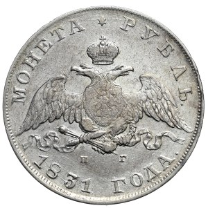 Russia, Nicholas I, ruble 1831 СПБ НГ, St. Petersburg, open two.