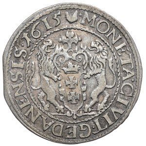 Zygmunt III Waza, ort 1615, Gdańsk, starsze popiersie, dwukropek dzieli M i D