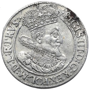 Zygmunt III Waza, ort 1615, Gdańsk, nowszy typ popiersia, na rewersie MON· ETA