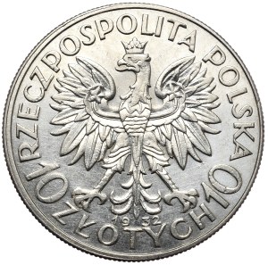 Second Republic, 10 gold 1932, female head, no mint mark, London