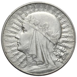 II Rzeczpospolita, 10 zloty 1932, woman's head, Warsaw