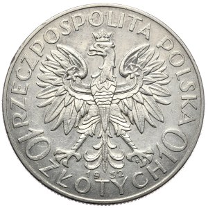 II Rzeczpospolita, 10 złotych 1932, głowa kobiety, Warszawa