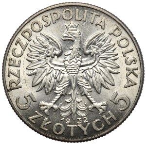 Second Republic, 5 gold 1932, female head, no mint mark, London