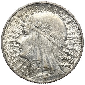 II Rzeczpospolita, 5 złotych 1932, głowa kobiety, Londyn