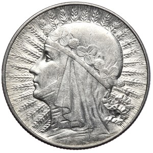 II Rzeczpospolita, 5 złotych 1933, głowa kobiety, Warszawa