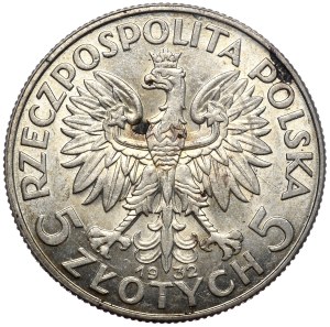 Second Republic, 5 gold 1932, female head, no mint mark, London