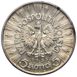 Second Republic, 5 zloty 1935, Pilsudski