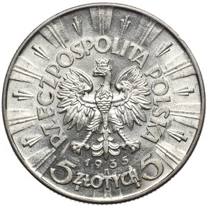 II Rzeczpospolita, 5 złotych 1935, Piłsudski