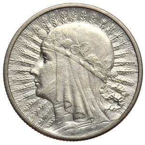 II Rzeczpospolita, 2 zloty 1933, woman's head, Warsaw