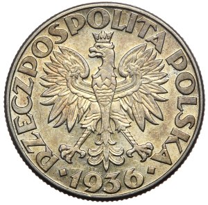 Second Republic, 2 zloty 1936, sailing ship
