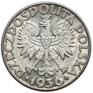 II Rzeczpospolita, 2 złote 1936, żaglowiec