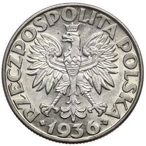 Second Republic, 2 zloty 1936, sailing ship