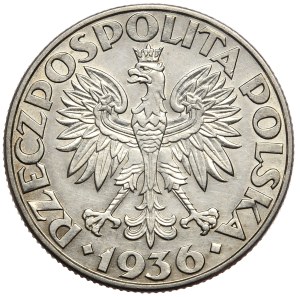 Second Republic, 2 zloty 1936, sailing ship