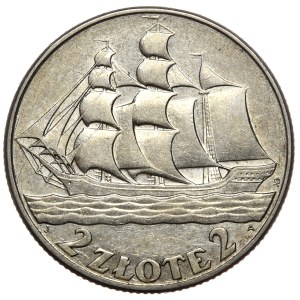 II Rzeczpospolita, 2 złote 1936, żaglowiec