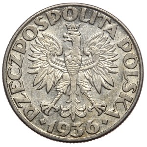 II Rzeczpospolita, 2 złote 1936, żaglowiec
