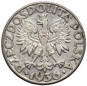 Second Republic, 2 zloty 1936, sailing ship