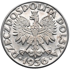 II Rzeczpospolita, 2 złote 1936, żaglowiec