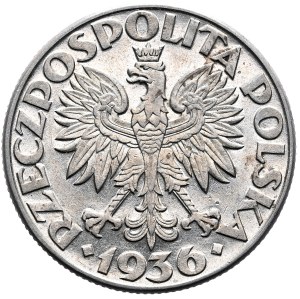 Second Republic, 2 zloty 1936, sailing ship