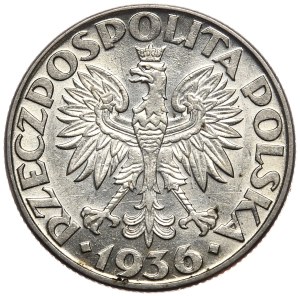 Second Republic, 2 zloty 1936, sailing ship