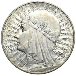 II Rzeczpospolita, 10 złotych 1932, głowa kobiety, Warszawa