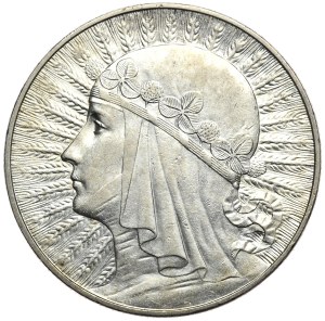 II Rzeczpospolita, 10 zloty 1932, woman's head, Warsaw