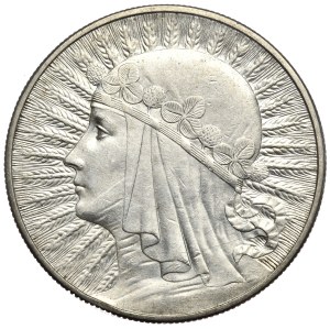 Second Republic, 10 gold 1932, female head, no mint mark, London