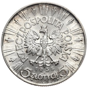 Second Republic, 5 zloty 1938 Pilsudski