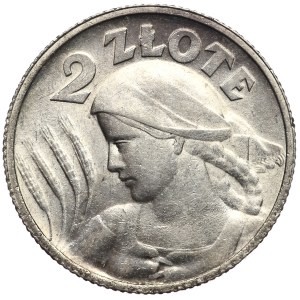 II Rzeczpospolita, 2 złote 1924, Kobieta i Kłosy, Paryż